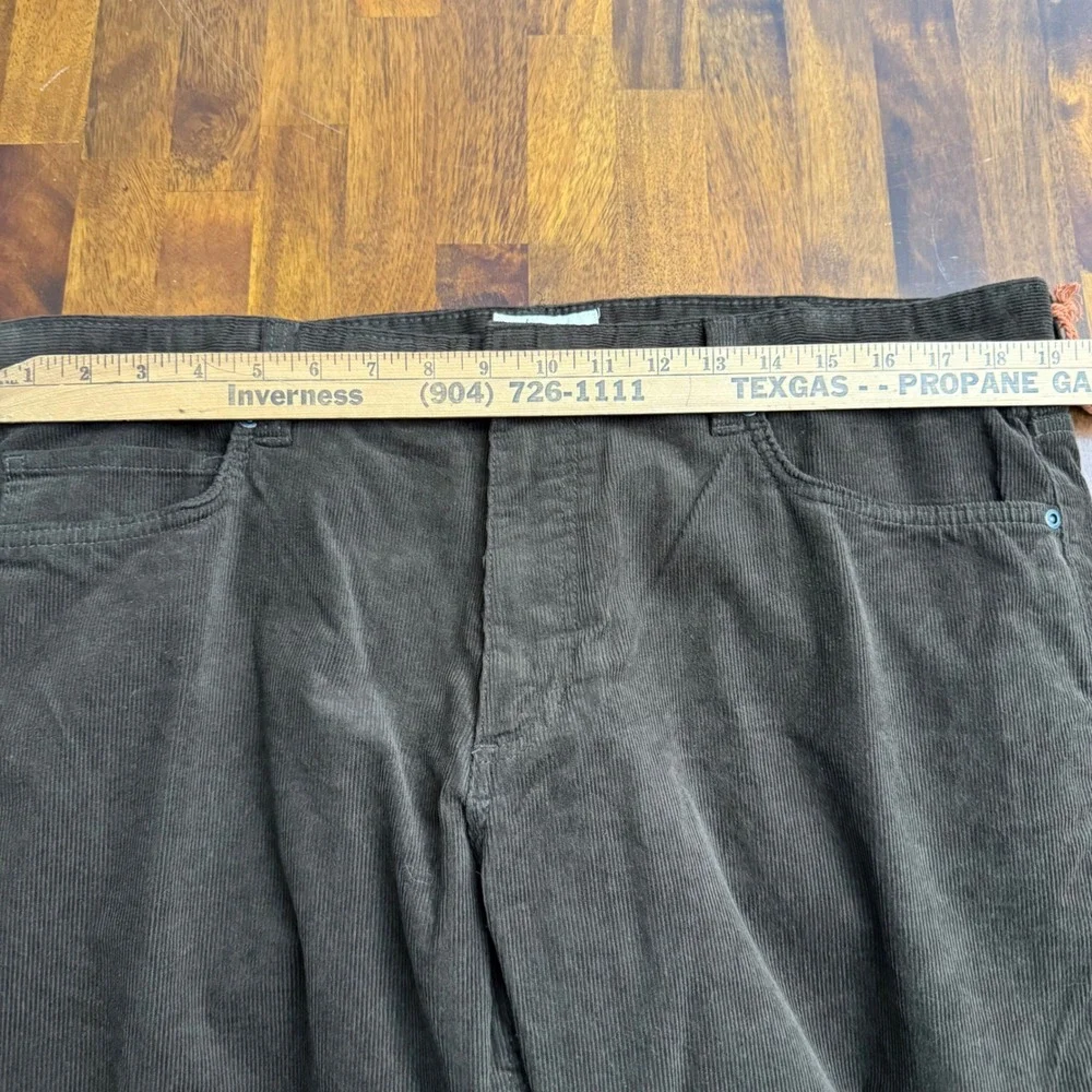 Weatherproof Vintage Mens Brown Corduroy Pants 38x30 Straight Fit Stretch W4F615